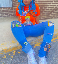 Load image into Gallery viewer, Dragon ball z stacked jeans