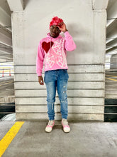 Load image into Gallery viewer, LOVE SUCKS HOODIE- WATERMELON PINK
